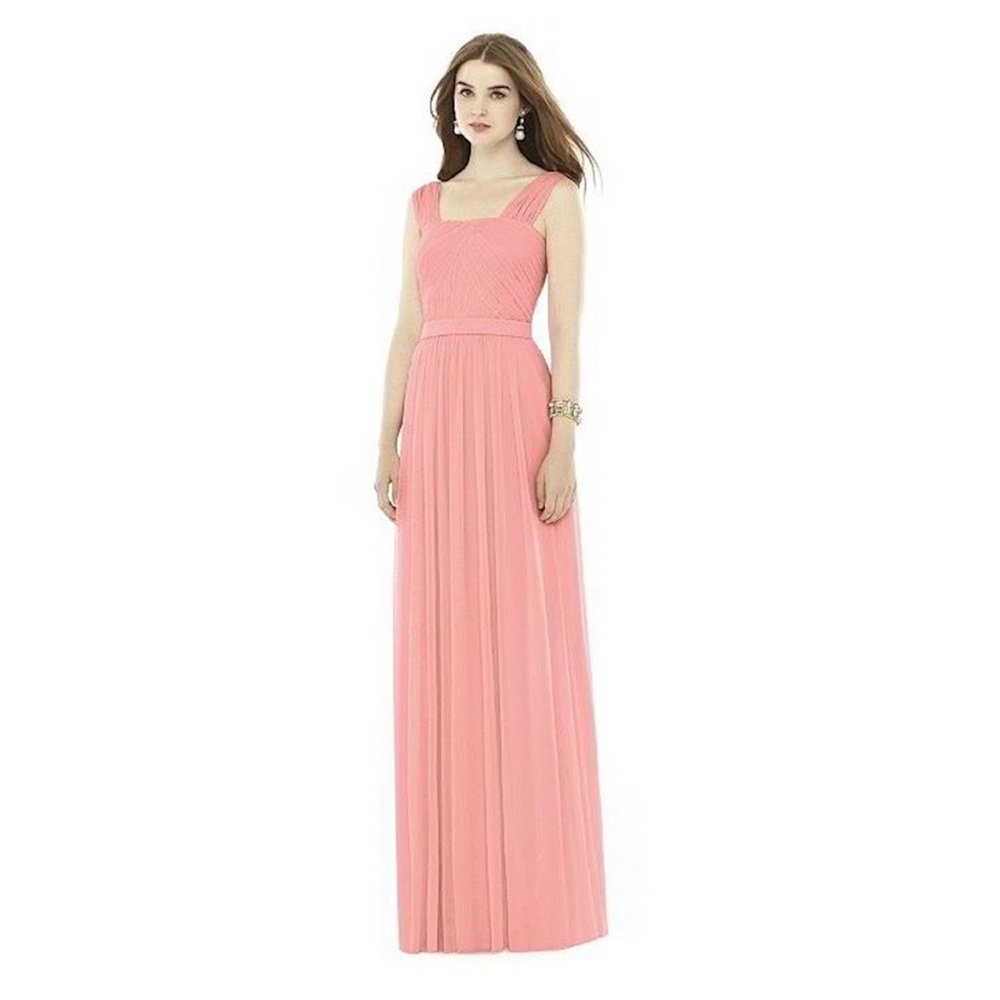 NWOT Dessy Alfred Sung D718 Bridesmaid Dress | Apricot, Size 8